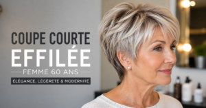 Effilé coupe de cheveux court femme 60 ans : les styles élégants qui rajeunissent avec naturel